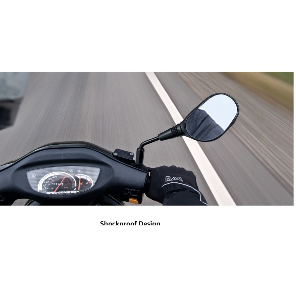 Kemimoto X0024SA4CL Bike UTV Motorcycle Snowmobile‎ ATV 2 Mirrors NEW FTVM1040BK